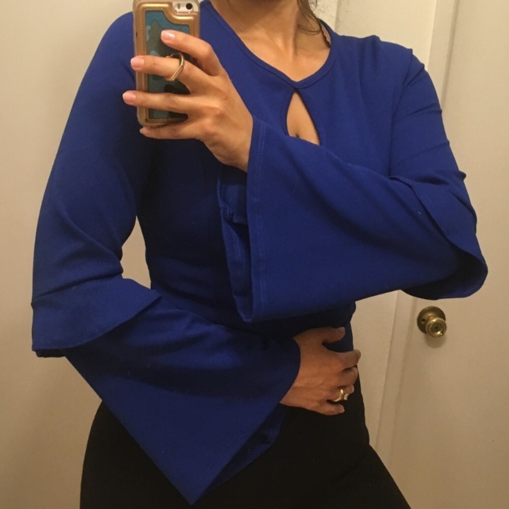 4/$20 Bell Sleeve Royal Blue Top